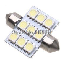 2 pces x 36mm 9 smd 5050 led festão cúpula lâmpada do carro auto interior lâmpada luzes branco 2024 - compre barato