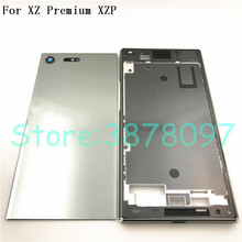 100% New For Sony Xperia XZ Premium XZP Middle Front Frame Bezel Housing LCD Screen Holder Frame +Battery cover With Logo 2024 - buy cheap