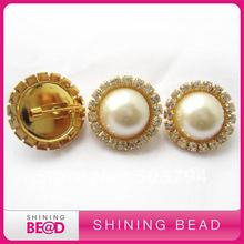 pearl rhinestone brooch for wedding,free shipping,high quality,competitive price,22*22mm round pearl rhinestone brooch 2024 - buy cheap