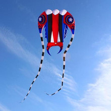 Новый дизайн, бесплатная доставка, большой трехколесный воздушный змей 65 кв. м, мягкие воздушные змей captain из нейлона, Рипстоп, фотокатушка, летающие игрушки weifang, воздушный змей 2024 - купить недорого