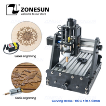 ZONESUN 3axis Mini Diy Cnc Engraving Machine PCB Milling Engraving Machine Wood Carving Machine Cnc Router Cnc Control Leather 2024 - buy cheap