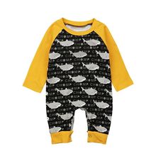 2019 Toddler Infant Jumpsuit Baby Boy Girl Cartoon Shark Print long sleeve Romper Overall Cotton Jumpsuit baby girl fall clothes 2024 - buy cheap