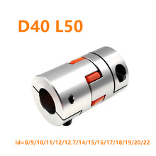 Flexible plum clamp coupler D40 L50 shaft size CNC Jaw shaft coupling id=8 9 10 11 12 12.7 14 15 16 17 18 19 20 22mm 2024 - buy cheap