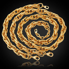 Collar de cadena para hombre conjunto de pulsera 50 CM + 5 CM/66 CM + 5 CM collares para hombre joyería de oro conjuntos de joyas de Color NH5187 2024 - compra barato