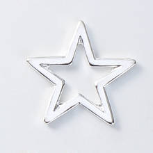 Doreen Box Zinc Based Alloy Pendant Pentagram Star Silver color Hollow DIY Charms Jewelry 17mm( 5/8") x 16mm( 5/8"), 30 PCs 2024 - buy cheap