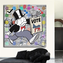 Alec monopolyingly arte política quadros de lona quadros parede arte de rua quadros decorativos moderno decoração para casa 2024 - compre barato