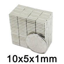 20/50/100pcs N35 Neodymium magnet 10X5X1mm NdFeB magnet block 10*5*1mm Powerful Rare Earth Neodymium Magnets Cuboid  Magnets 2024 - buy cheap