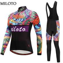 Miloto Long Sleeve Cycling Jersey Women MTB Bike Jersey Shirt cycling clothing maillot ciclismo roupa ciclismo Cycling set 2024 - buy cheap