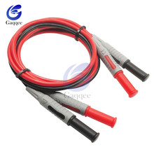 1 pair 2pcs P1032 Multimeter Test Cable Injection Molded 4mm Banana Plug Test Line Straight to Curved Test Cable Black+Red 2024 - buy cheap