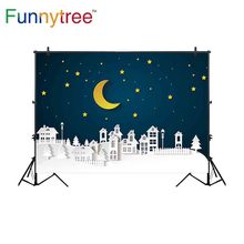 Funnytree-fondos de fotografía de edificios nocturnos, Escena de ciudad, campo, paisaje, tormenta de nieve, invierno, sesión fotográfica 2024 - compra barato