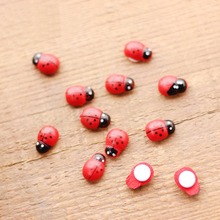 50PCS Mini Red Embellishments,Cabochon Ladybug,Kawaii Crafts Decoration For Scrapbooking,Fairy Garden Miniatures,Micro Landscape 2024 - buy cheap