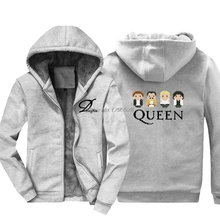 Sudadera con capucha de Queen Rock para hombre, ropa deportiva de dibujos animados, gruesa y divertida, chaqueta de ocio, Tops de calle Harajuku 2024 - compra barato