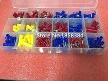 300pcs/lot Insulated Terminals Electrical Crimp Connector Spade Ring Fork Assortment Kit Free Shipping 2024 - buy cheap