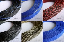 20MM Wide Braided PET Expandable Sleeving Cable Wire Sheath Selectable Color 2024 - buy cheap