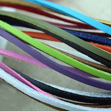 Cordón de ante plano de 2,7mm, cuerda para bricolaje, cuero y pulsera, varios colores, de ante sintética 2024 - compra barato