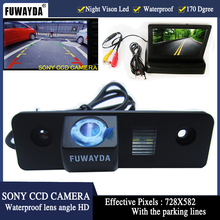 FUWAYDA-Cámara de Vista trasera de coche SONY CCD HD, impermeable, con Monitor plegable, para VW, SKODA, ROOMSTER, OCTAVIA, FABIA 2024 - compra barato