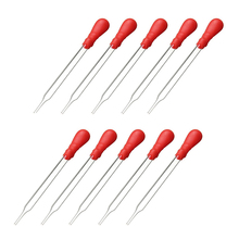 10pcs 10ml Durable Long Glass Experiment Medical Pipette Dropper Transfer Pipette Lab Supplies With Red Rub 2024 - buy cheap
