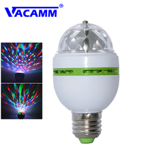 Full Color 3W RGB E27 Led Lamp 85-265V 110V 220V Led Stage Light Round Lampada LED Bulb DJ KTV Disco Bar Party Christmas Lights 2024 - buy cheap