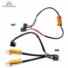 AOTOMONARCH H7 LED Decoder Car Lights Bulbs Resistor For H4 H8 H9 H11 9005 9006 Canbus Wire Harness Adapter 50W 8ohm 9-14V AB 2024 - buy cheap