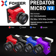Foxeer-Cámara de carreras Predator Micro V3, 16:9/4:3 PAL/NTSC conmutable, Super WDR OSD, 4ms, latencia, FPV, para Dron teledirigido 2024 - compra barato