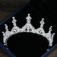 Baroque Luxury Rhinestone Bridal Crown Tiaras Silver Color Crystal Diadem Tiara For Bride Headbands Wedding Hair Accessories 2024 - buy cheap