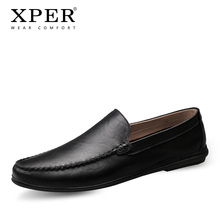 XPER Brand Shoes Men Comfort Leather Loafers Fashion Breathable Soft Casual Footwear Male Handmade Driving Shoes Business #XP038 2024 - buy cheap