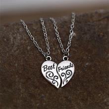 Best Friends 2Pcs / Set  Broken Heart Pendant Necklace Best Friend Necklace  Charm Female Necklace Wholesale 2024 - buy cheap
