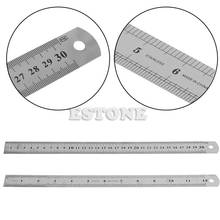 30CM 12"Steel Stainless Pocket Pouch Metric Metal Ruler Measurement Double Sided 2024 - buy cheap