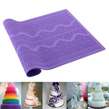 Large Flower Lace Fondant Mold Sugarcraft Icing Mat Wedding Pastry Cake Decor 385X285mm 2024 - buy cheap