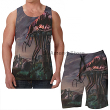 Camisetas sin mangas con estampado divertido para hombre y mujer, conjuntos de pantalones cortos de playa de limo Morrowind, chaleco sin mangas para fitness, Verano 2024 - compra barato