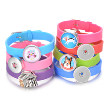 Vocheng-pulsera ajustable de 9 colores para niños, brazalete de encaje de jengibre, botón a presión de 18mm, NN-713 de regalo 2024 - compra barato