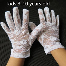 Child summer thin white lace gloves girls with performance dancing gloves kids white lace gloves tb027 2024 - buy cheap