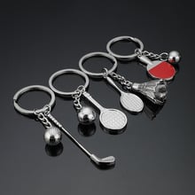 Creative boyfriend Gift Tennis Table Badminton Golf Car Keychains Pendant Keyring Jewelry trinket Men backpack Metal 2024 - buy cheap