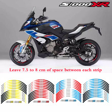 New Motorcycle 1set front&rear edge rim wheel decals Reflective waterproof 17inch stickers For BMW S1000XR 2024 - buy cheap