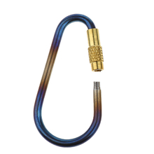 Outdoor Camping Mini Screw Locking Titanium Carabiner Keychain Clip Hook 2024 - buy cheap