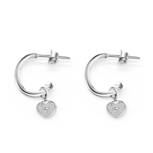 Women Earrings 925 Sterling Silver Heart Key Lock CZ Earrings Romantic Love Jewelry for Women Girls Lovers Valentine's Day Gift 2024 - buy cheap