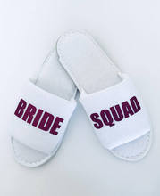 custom Bride Squad spa slippers bride-tribe bridesmaid maid-of-honour bridal-party spa day hen night wedding party favors 2024 - buy cheap