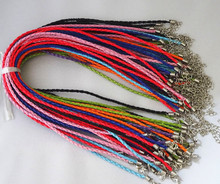 Collar de cuerda de cuero sintético con cierre de langosta, 100 Uds., accesorios para la fabricación de joyas, componentes de joyería, NC-10 2024 - compra barato