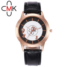 CMK Brand Watch Ladies Clock Analog Quartz Dress Wrist Watch Casual Fashion Simple Leather Hours Relogio Feminino 2024 - buy cheap