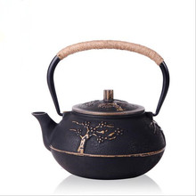 Japanese Cast Iron Teapot Uncoated Kung Fu Pine Bamboo Plum Tea Pot With Filter Creative Kettle Tetera De Hierro Fundido 2024 - buy cheap