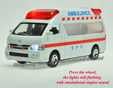1:32 Scale Metal Diecast Alloy Ambulance Car Model For TOYOTA Himedic (Hiace) Collection Vehicle Van Model Sound&Light Toys 2024 - buy cheap