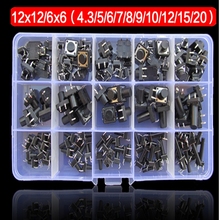 150pcs Tact switch 4 pin micro button switch Induction cooker button switch small switch 6x6 12x12 mixed 2024 - buy cheap