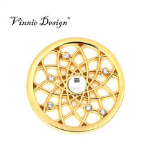 Vinnie design-joias de girassol com cristal claro, 33mm, joias femininas, feito em girassol 2024 - compre barato