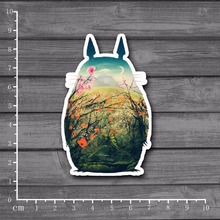 Calcomanía pequeña y fresca de dibujos animados Totoro para coche, portátil, bicicleta, motocicleta, cuaderno, pegatinas impermeables [Individual] 2024 - compra barato