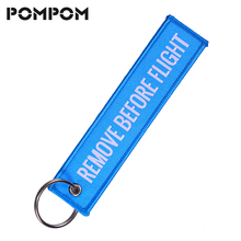 Remove Before Flight Woven jacquard Key chains luggage tag OEM Key Ring Aviation Gifts Blue Key Chain Fashion Jewelry 2024 - buy cheap