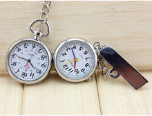 Free shipping New Arrival Nurse Pocket Watch Stainless Steel Arabic Numerals Quartz Brooch Doctor Nurse Pocket Fob Watch 2024 - buy cheap