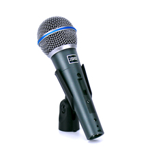 Profissional handheld interruptor cardióide vocal microfone dinâmico com fio para beta58a ktv karaoke pc cantar microfone fio microfono 2024 - compre barato