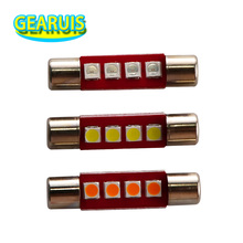 100pcs Auto LED Festoon T6.3 28MM 31MM 4 SMD 3030 LED Car Vehicle Interior Sun Visor Vanity Mirror Lights Makeup Light lamp 12V 2024 - buy cheap