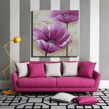 Home decorative no framed modern flower abstract painting red color flower oil painting on canvas wall haning art for sell 2024 - buy cheap