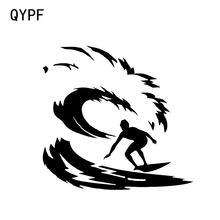 QYPF-pegatinas de decoración para coche, accesorios de vinilo para surfear, C16-0742, 13,6x13,1 CM 2024 - compra barato
